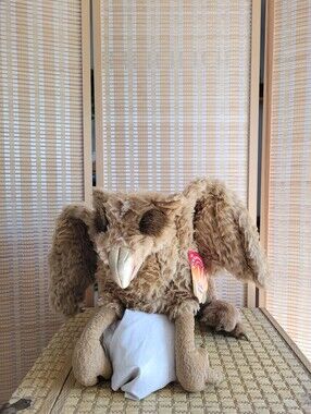 Large Folkmanis Griffin Hand Puppet Full Body Plush 20” Tan Soft Plush Nice Cond